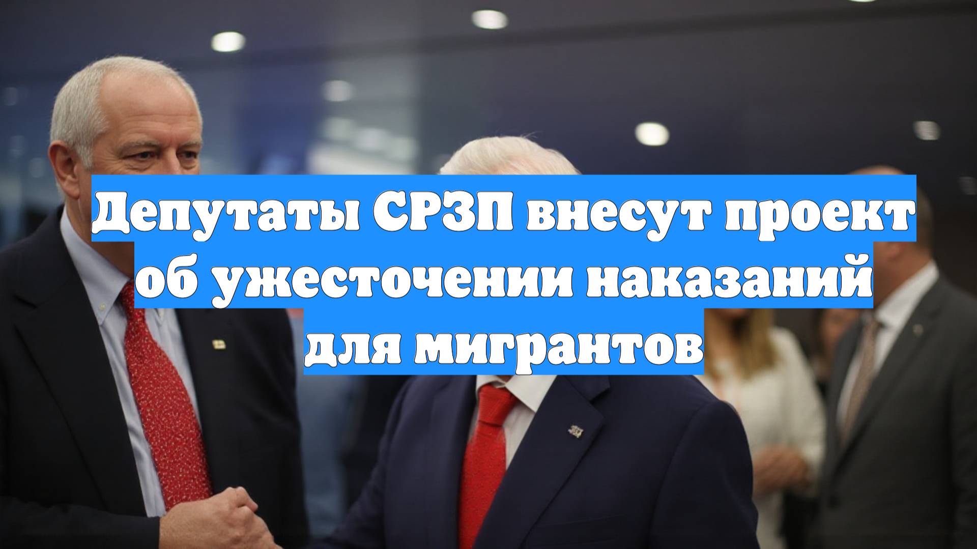 Депутаты СРЗП внесут проект об ужесточении наказаний для мигрантов