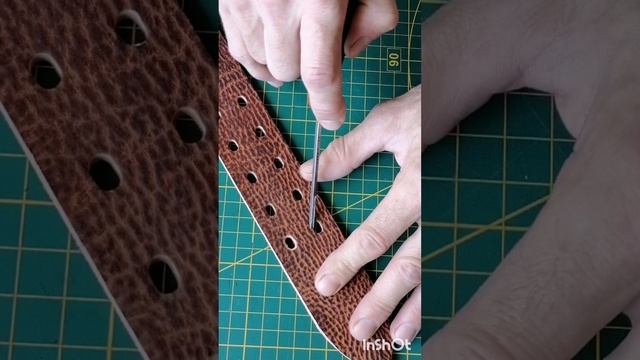 Ремень из натуральной кожи.
Моменты создания.