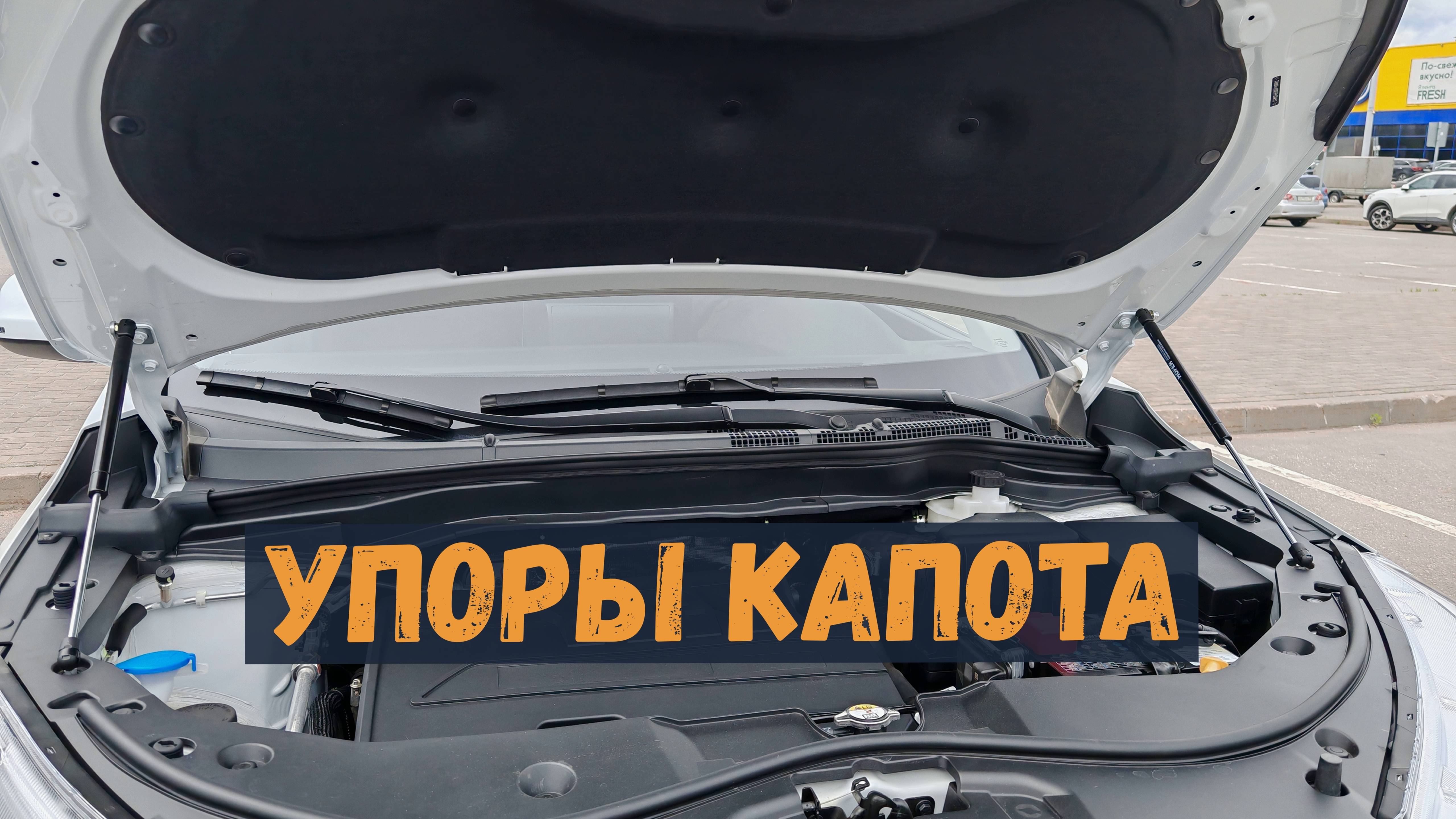 УСТАНОВКА ГАЗОВЫХ УПОРОВ КАПОТА НА HAVAL M6
