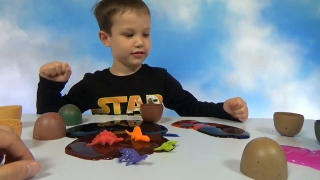 Мистер Макс • Mister Max - Динозавры игрушки в слизи