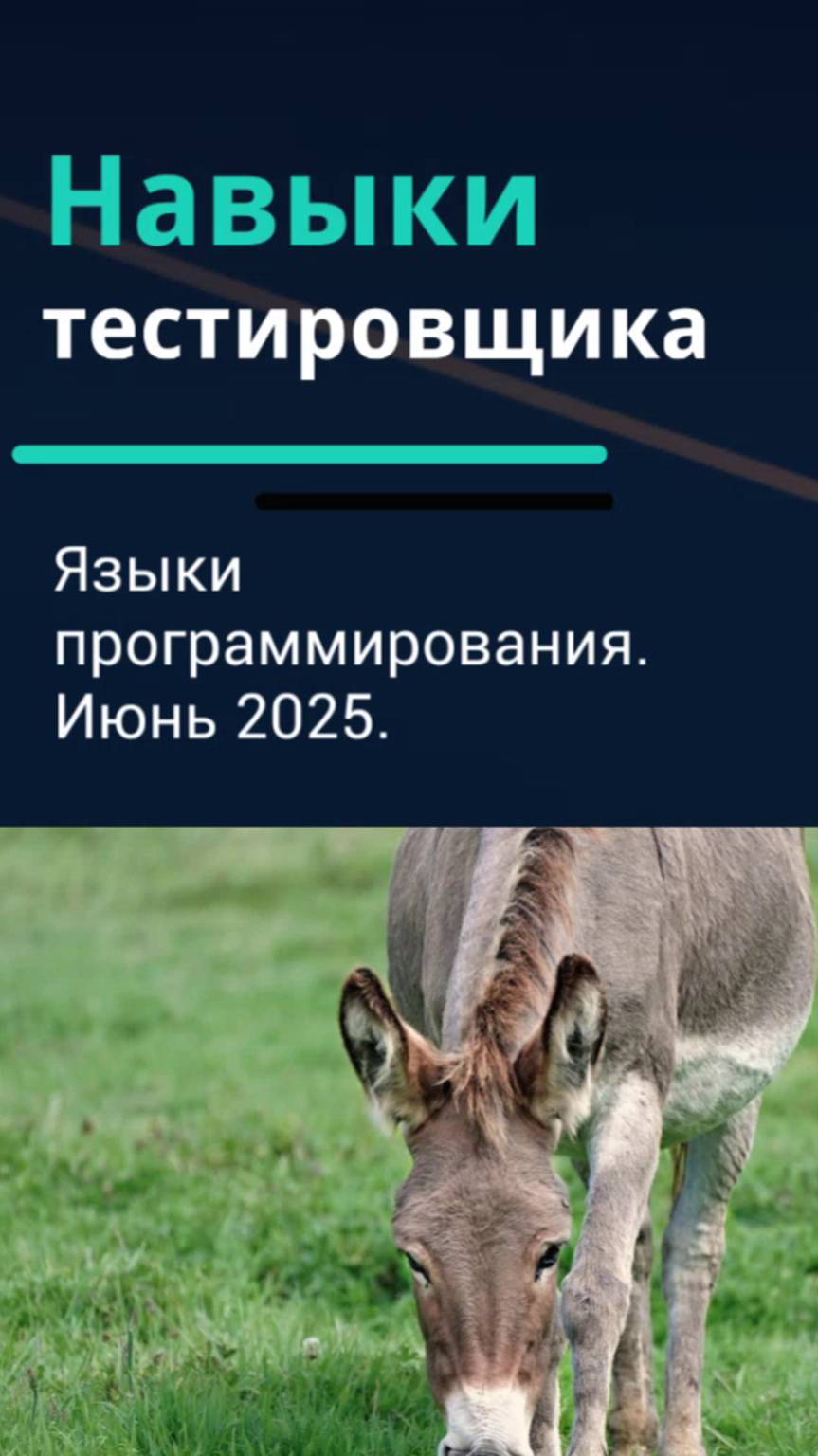 Навыки тестировщика. Языки программирования для тестировщика. Июнь 2025.