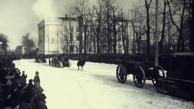 Анимация - A military parade in Detskoye Selo (formerly Tsarskoye Selo, now Pushkin).