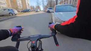 Еду работать на велосипеде в верхнюю часть города