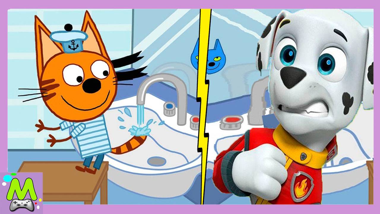 Три Кота vs Щенячий Патруль.Один День из Жизни Мультгероев.Игровой Челлендж