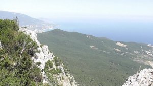 Вид с главной гряды Крымских гор.