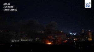 Reuters опубликовало кадры массированного обстрела Киева.