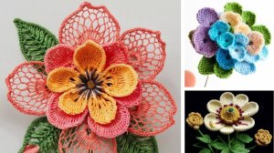 Вязаные БРОШИ в виде ЦВЕТОВ от нейросети. ПОДБОРКА №3.