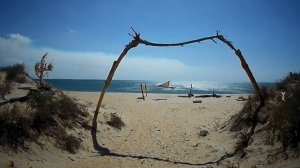 Кайтовый лагерь на Бугазской косе.