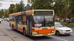 Автобус Mercedes-Benz O405N2 (АС 097 22). Покатушки по Барнаулу без глушака.