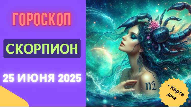 ♏️ ГОРСКОП НА СЕГОДНЯ 25 ИЮНЯ ДЛЯ СКОРПИОНОВ — ГЛУБИНА И ИНТУИЦИЯ!