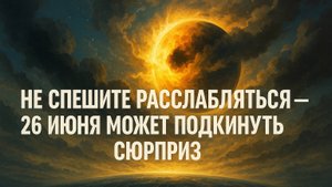 ❗ "ПОДЛАЯ БУРЯ ВОЗВРАЩАЕТСЯ? 26 ИЮНЯ — СЮРПРИЗ ДНЯ"