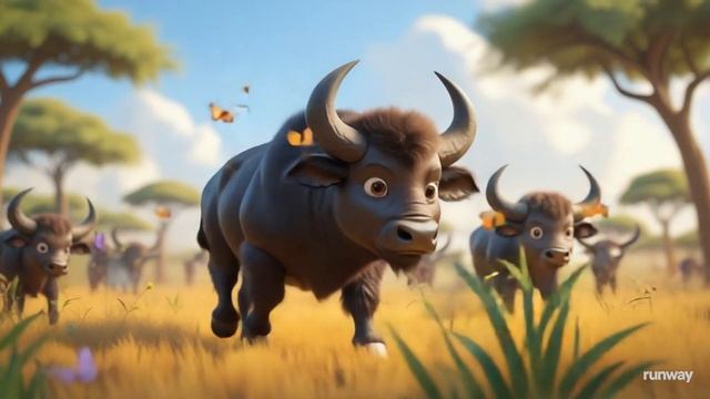 🐃 ＂Весёлый Буйвол – Детская Песня про Саванну!＂ 🌞🎶