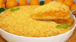 🍑 Без раскатки теста! САМЫЙ ВКУСНЫЙ пирог с абрикосами — готов за минуту!