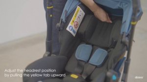 Автокресло Doona X регулировка положения подголовника