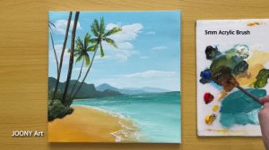 Рисуем с Joony Art тропический пляж