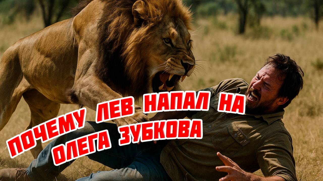Почему лев напал на Олега Зубкова в парке львов Тайган, 24 июня