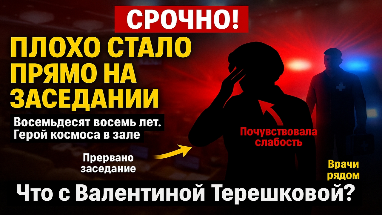 ⚡ Срочно! Валентине Терешковой стало плохо на заседании Госдумы
