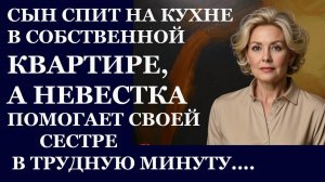 Истории из  жизни.  Мой сын спит на кухне в собственной квартире, а невестка помогает Аудио рассказы