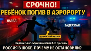⚡Срочно! В Шереметьево приезжий швырнул ребёнка об пол — погиб малыш 2 лет