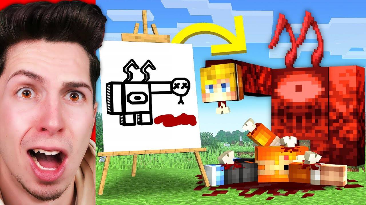 Я Напугал ТУМКУ СТРАШНЫМИ РИСУНКАМИ в Майнкрафт... смотреть онлайн