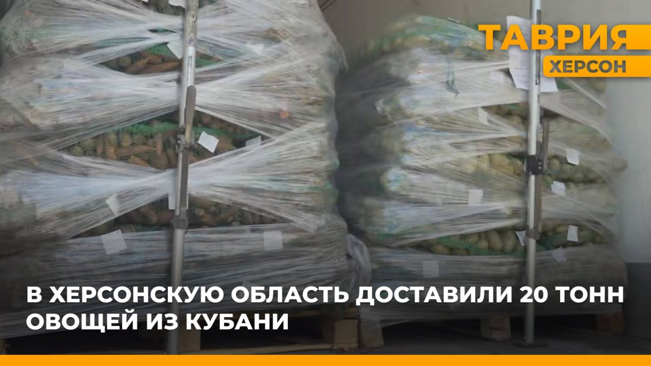 В Херсонскую область доставили 20 тонн овощей из Кубани