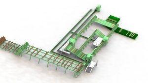 Лесопильная линия на MS Maschinenbau