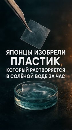 Японцы придумали пластик который исчезает в океане!