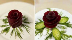 Роза из вареной свеклы. Цветы из свеклы 2 способа