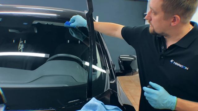 Правильное нанесение антидождя KRAGEN GLASS PROTECTION