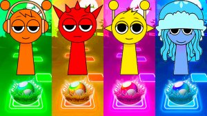 КОМАНДА СПРУНКИ в шариках Тайлес Хоп | МУЛЬТФИЛЬМЫ SPRUNKI в Tiles Hop 91 серия