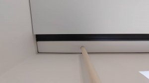 Теневой натяжной потолок со встроенной чёрной гардиной ПК