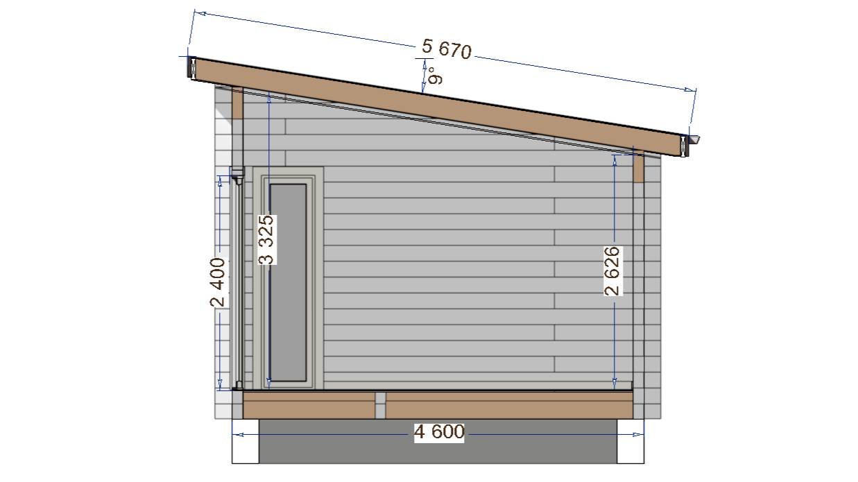 кд208 v1, Баня из клееного бруса