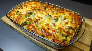 Полезный, вкусный и простой рецепт овощной запеканки с брокколи! Рецепт овощного ужина.