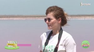 Розовое озеро Сасык-Сиваш порозовело раньше времени