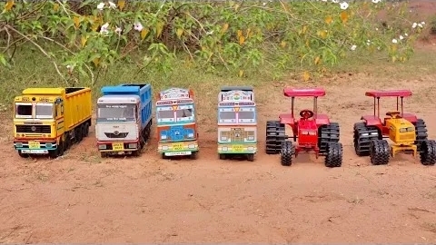 Мойка грузовиков или река / HMT 5911 Трактор 4WD| самосвал TATA / Ashok Leyland / Mahindra 575 Di