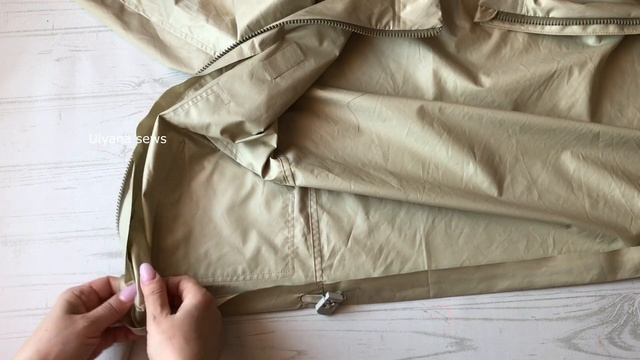 Швейный прием сделать утяжку по низу куртки без резинки