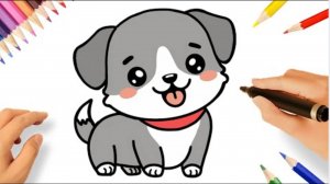 КАК ЛЕГКО НАРИСОВАТЬ КРАСИВУЮ СОБАЧКУ В СТИЛЕ КАВАИ 🐶