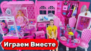 Играем в игрушки из мультика БАРБИ ! Играем в кукольный домик БАРБИ ! Игрушки для девочек !
