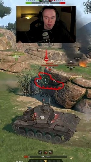 Статист попал в фугасный замес на Бульдоге Tanks Blitz