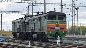 Тепловоз 2ТЭ10М-0356. Манёвры. Звук 10Д100.