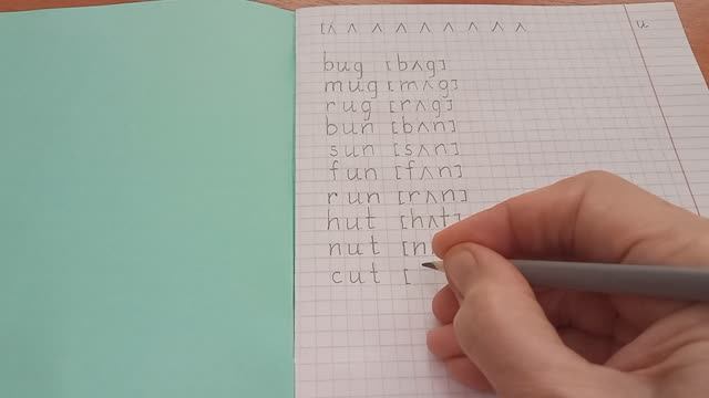 Английское письмо 25. Транскрипция: [s ʌ]. Закрытый слог. Английский English