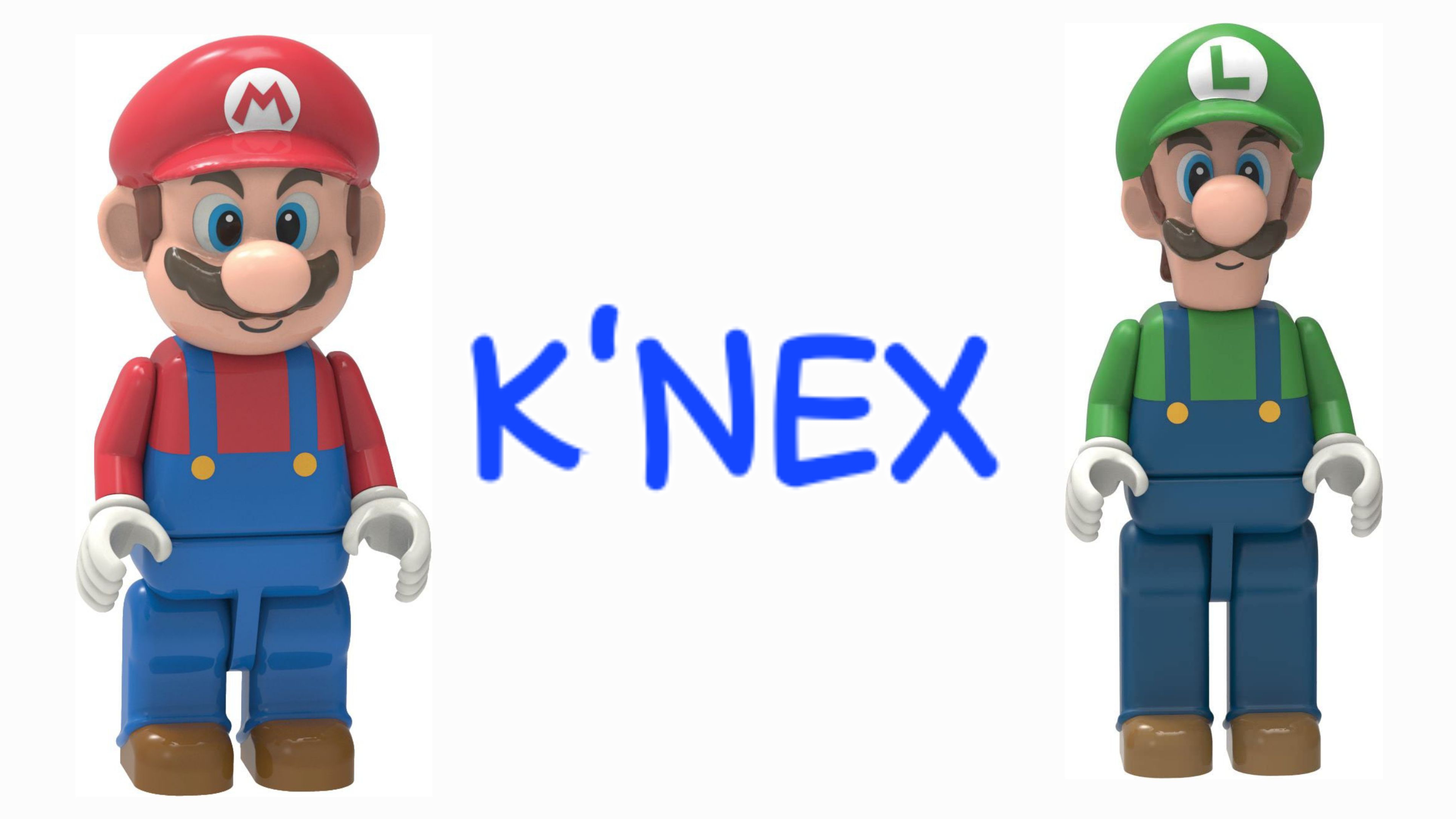 Новые Супербратья Марио K'nex! Lego фигурки Огненный Луиджи и Золотой Марио + Сюрприз.
