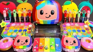 ASMR РАДУЖНЫЙ слайм из Кокомелона, смешанный случайным образом в слайм, Слайм ASMR