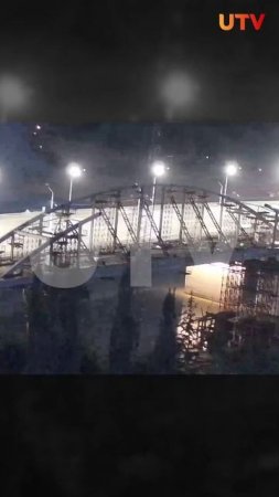 В Уфе завершили строительство арки на Бельском мосту.