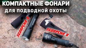 Компактные фонари для подводной охоты Scorpena D и B