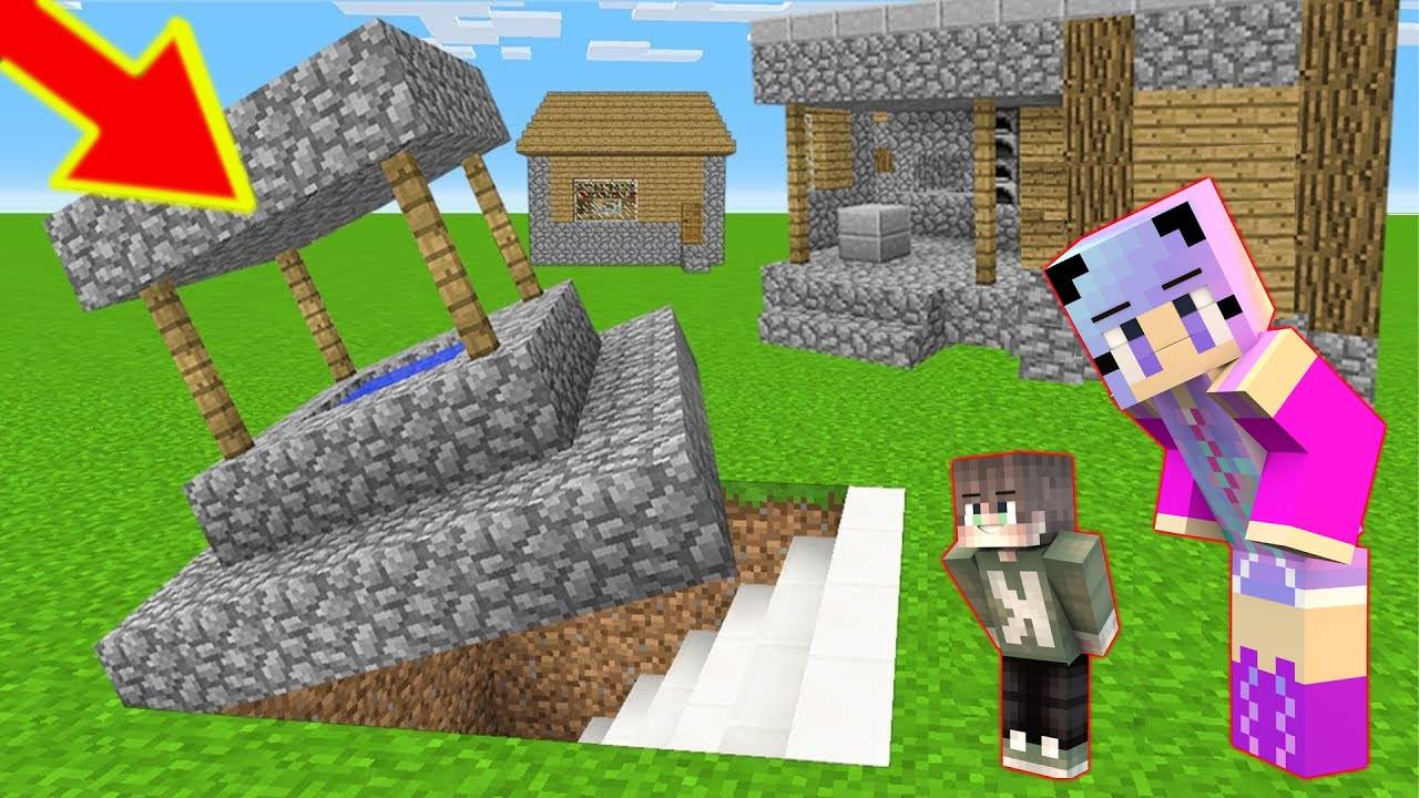 ДЕВУШКА НУБ И РЕБЕНОК ПОСТРОИЛИ ДОМ ПОД КОЛОДЦЕМ В МАЙНКРАФТ НУБИК В MINECRAFT ТРОЛЛИНГ ЛОВУШКА смотреть онлайн
