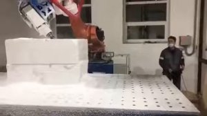 Роботизированная фрезеровка скульптур из пенопласта