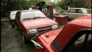 Очередь за бензином, Москва, 1990-91 годы.