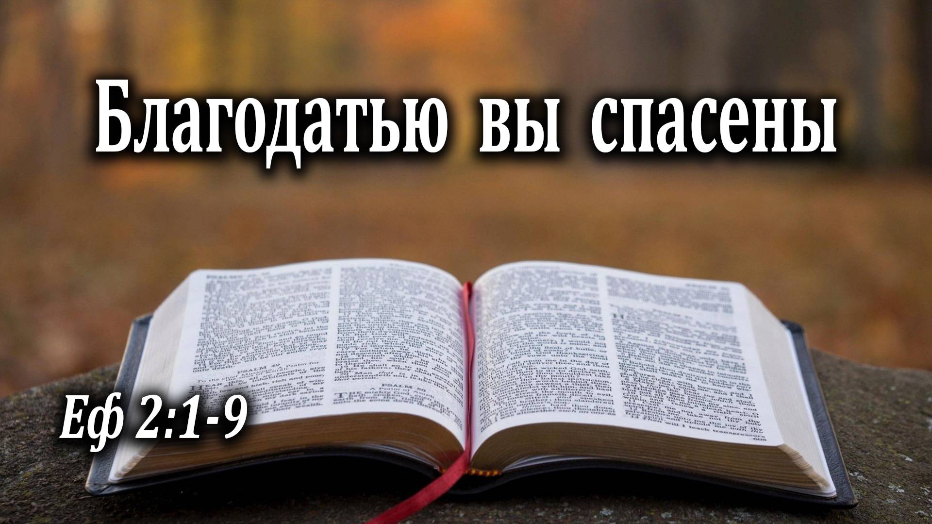 04.09.2022 "Благодатью вы спасены" Еф 2:1-9 Инжеватов Евгений
