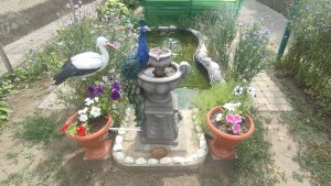 Наш маленький рай! Озеро, фонтан, беседка...